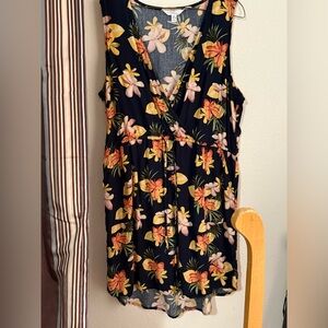 🧡10 for $20🧡 Time and Tru blue Floral Sleeveless Women dress|XL 16-18